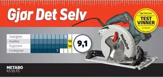 Metabo sirkelsag testvinner